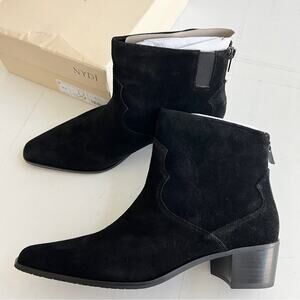 NYDJ Blondee Bootie Women’s SIZE 9.5 Black Suede Western Ankle Boot